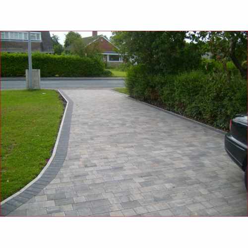 Contemporary 2 Size Block Paving in Graphite Blend - Pack 8.25m2