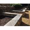 Natural Black Sandstone Reclaimed Style Double Wall Coping Stones - 900mm x 300mm x 50mm