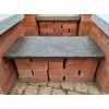 Natural Sandstone Flat Double Brick Wall Coping Stones in sagar Black Colour - Size: 600x300x22mm