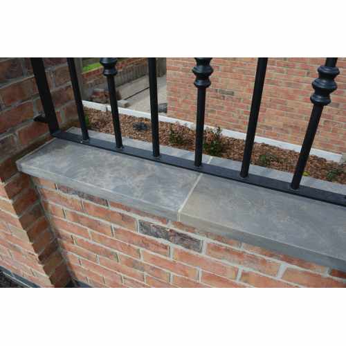 Natural Sandstone Flat Copings for Double Wall in Galaxy Black Colour - 60x30x4cm