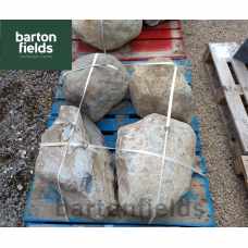 Large Boulders: Natural Stone Boulders Approx. 500mm in Size - Pallet of 4 Boulders
