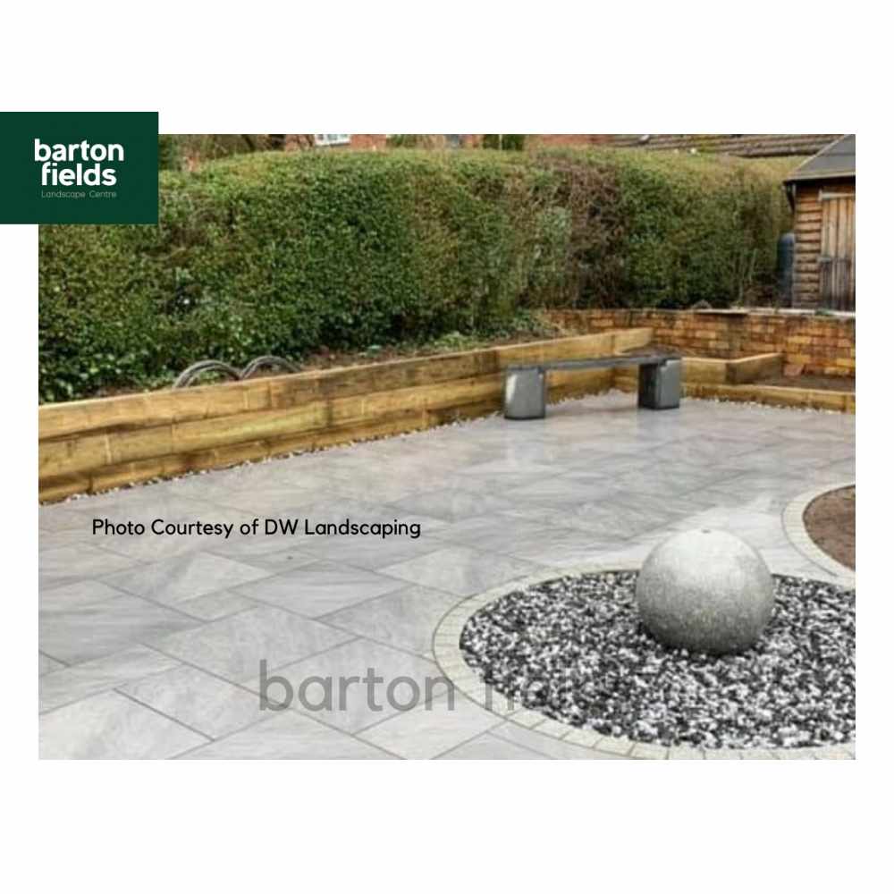 BRADSTONE TEXTURED GREY PATIO PAVING SLABS FLAGS 100x100MM SAMPLE 99p S20380