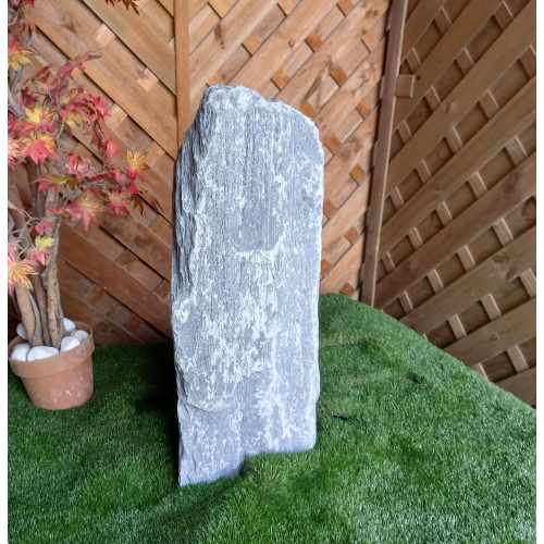 Water Feature: Grey Quartz Stone Pre-Drilled Monolith Water Feature - 810mm High