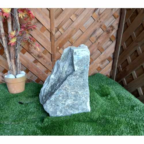 Water Feature: Grey Quartz Stone Pre-Drilled Monolith Water Feature - 500mm High