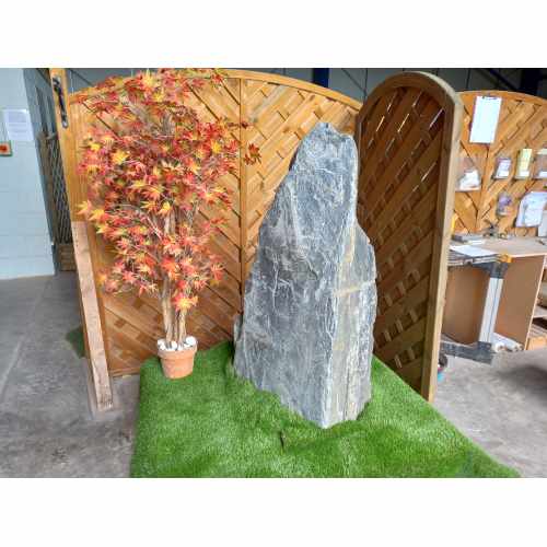 Natural Grey Slate Monolith - 1250mm High Pre-Drilled Water Feature - Ref: DS-11