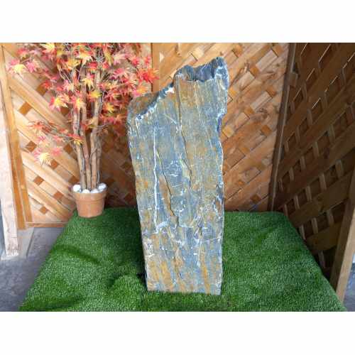 Natural Grey Slate Monolith - 950mm High Pre-Drilled Water Feature - Ref: DS-6