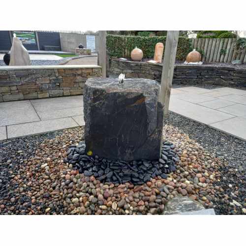 Natural Grey Slate Monolith - 620mm High Pre-Drilled Water Feature - Ref: DS-8