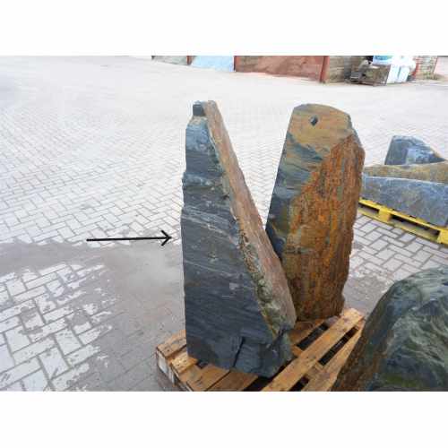 Monolith Water Feature: Natural Grey Slate Pre-Drilled Monolith Water Feature: 1130mm High - Ref: SLM-15
