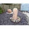 Water Feature: Natural Pink Marble Pre-Drilled Monolith Water Feature: 550mm High: Ref: PMM-1