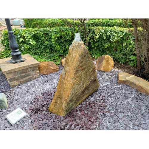 Natural Silver Quartz Stone Monolith - 750mm High Pre-Drilled Water Feature - Ref: SQ-301
