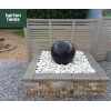 Water Feature: Natural Black Granite Pre-Drilled 40cm Dia Sphere - Complete Water Feature Kit  
