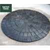 Tumbled 50mm Block Paving Circle in Charcoal Colour - 1.55mtr Diameter
