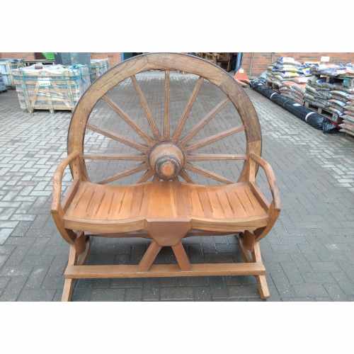 Cartwheel Two Person Garden Seat - Made from Reclaimed Teak