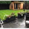 Natural Sawn Edge 4 Mixed Size Limestone Paving in Black: Sold Per Square Metre (m2)