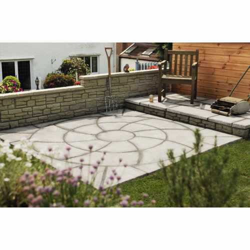 Bowland Catherine Wheel Circle Feature in Weathered Slate - 2.09m Diameter