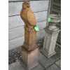 Owl on Vienna Plinth in Rust Finish - Height 1430mm