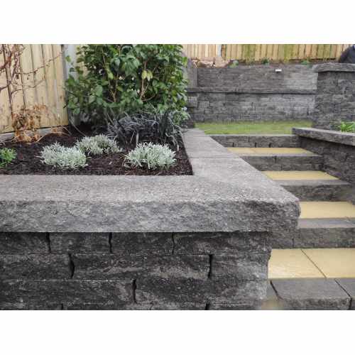 Graphite Granite Effect Reconstituted Garden Walling Coping - 60x20x6.3cm