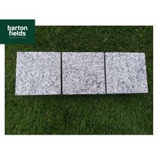 Natural Granite Sawn Cobble Setts, Silver - 10cm x 10cm x 5cm