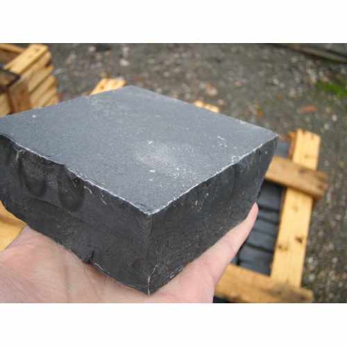 Natural Limestone Cobblestones, Black - 10cm x 10cm